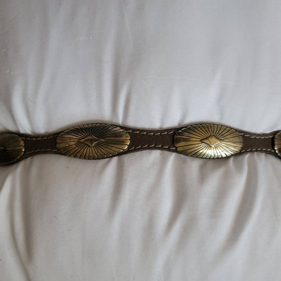 Stunning Antique Vintage Brass Concho Belt Size Small - Picture 8 of 16